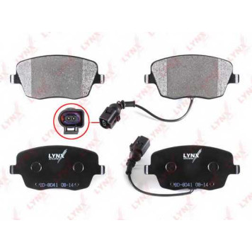Колодки тормозные дисковые передний для SKODA FABIA(6Y2,6Y3,6Y5), ROOMSTER(5J) / VW POLO(9N#) <b>LYNXauto BD-8041</b>-1