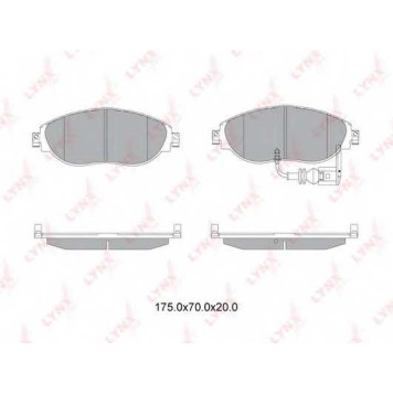 Колодки тормозные дисковые <b>LYNXauto BD-8042</b>