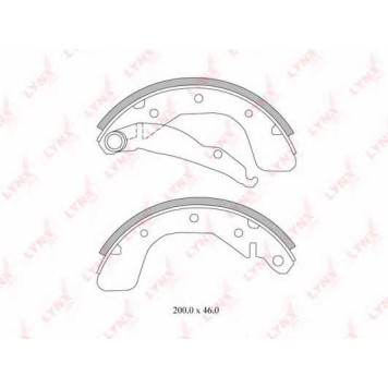 Комплект тормозных колодок задний для CHEVROLET EPICA, LACETTI, LANOS, NUBIRA / DAEWOO ARANOS, CIELO, ESPERO, LACETTI, LANOS, LEMANS, NEXIA, NUBIRA, TOSCA / OPEL ASTRA, COMBO, CORSA, KADETT, TIGRA TwinTop, VECTRA <b>LYNXauto BS-1800</b>