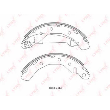 Комплект тормозных колодок задний для CHEVROLET MATIZ(M200,M250), SPARK / DAEWOO MATIZ(KLYA) <b>LYNXauto BS-1801</b>