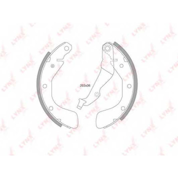Комплект тормозных колодок задний для CHEVROLET AVEO(T200,T250,T255), KALOS / DAEWOO KALOS(KLAS) <b>LYNXauto BS-1802</b>