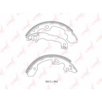 Комплект тормозных колодок задний для FORD FOCUS(DA#,DAW,DBW,DFW,DNW) <b>LYNXauto BS-3000</b>