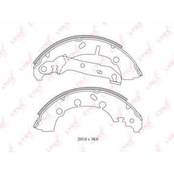 Комплект тормозных колодок задний для FORD FIESTA(J3#, J5#, JA#, JB#, JD#, JH#, JV#), FUSION(JU#), KA(RB#), PUMA(EC#), STREET KA(RL2) / MAZDA 2(DY) <b>LYNXauto BS-3001</b>