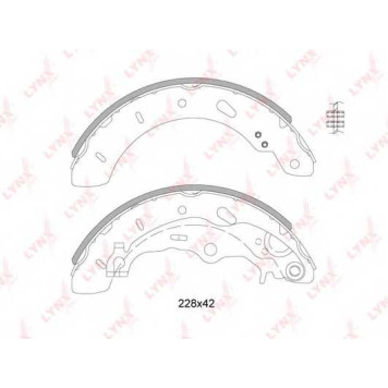 Комплект тормозных колодок задний для FORD FOCUS <b>LYNXauto BS-3003</b>