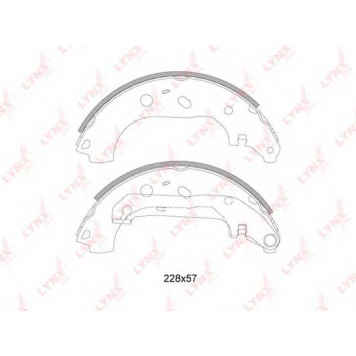 Комплект тормозных колодок задний для FORD TOURNEO CONNECT, TRANSIT CONNECT(P65#,P70#,P80#) <b>LYNXauto BS-3005</b>