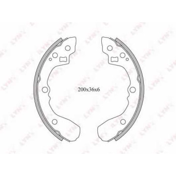 Комплект тормозных колодок задний для KIA SEPHIA(FA,FB), SHUMA(FB) <b>LYNXauto BS-4400</b>