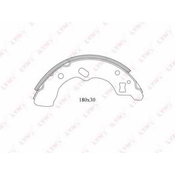 Комплект тормозных колодок задний для MAZDA 121(DA,DB), FAMILIA(BA) <b>LYNXauto BS-5102</b>