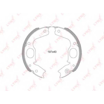 Комплект тормозных колодок задний для MITSUBISHI GALLOPER, L 300, L 400 / SPACE GEAR, L 400, PAJERO <b>LYNXauto BS-5505</b>