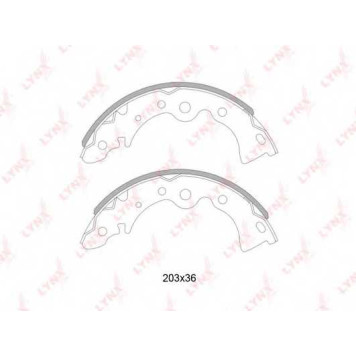 Комплект тормозных колодок задний для NISSAN ALMERA(B10), PRAIRIE(M10,NM10) <b>LYNXauto BS-5716</b>