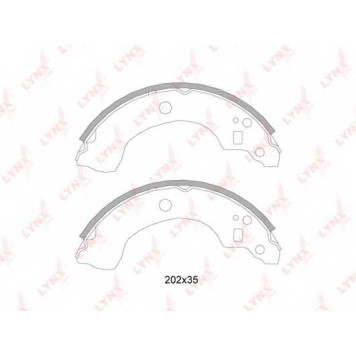 Комплект тормозных колодок задний для NISSAN ALMERA(N16), PRIMERA(P11) <b>LYNXauto BS-5718</b>