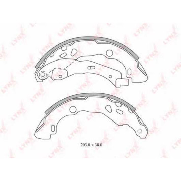 Комплект тормозных колодок задний для RENAULT CLIO(BB0/1/2#, BR0/1, CB0/1/2#, CR0/1, SB0/1/2#), LOGAN(LS#), SANDERO/STEPWAY, THALIA(LB0/1/2#, LU1/2#) <b>LYNXauto BS-6300</b>