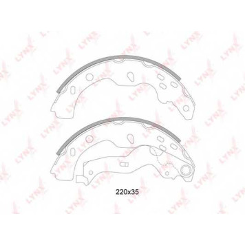 Комплект тормозных колодок задний для FIAT SEDICI(FY#) / SUZUKI SX4(EY,GY) <b>LYNXauto BS-7304</b>