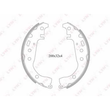 Комплект тормозных колодок задний для TOYOTA ALLION, bB, CELICA, COROLLA, IQ, IST, PLATZ, PORTE, PRIUS, RAUM, WILL CYPHA, WILL VS, YARIS <b>LYNXauto BS-7501</b>