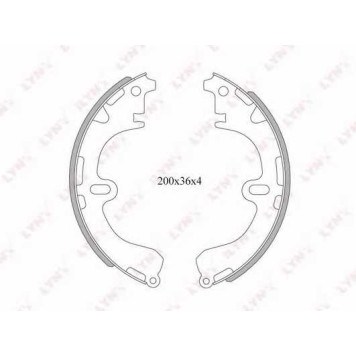 Комплект тормозных колодок задний для TOYOTA CALDINA, CELICA, COROLLA, RAUM, SPRINTER CARIB, SPRINTER <b>LYNXauto BS-7502</b>