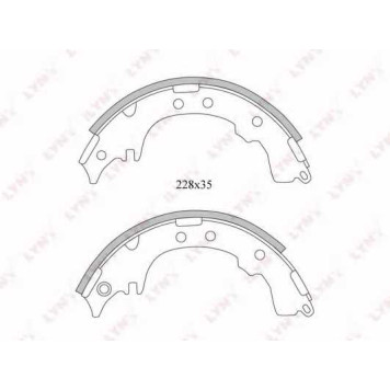 Комплект тормозных колодок задний для DAIHATSU TERIOS(J1#,J2#) / TOYOTA GAIA(ACM1#,CXM1#,SXM1#), NADIA, PICNIC(#XM10), RUSH(F700#) <b>LYNXauto BS-7508</b>