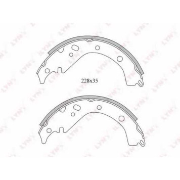 Комплект тормозных колодок задний для TOYOTA ALLION, MATRIX, OPA, PROBOX/SUCCEED, SIENTA <b>LYNXauto BS-7512</b>