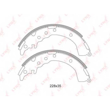 Комплект тормозных колодок задний для TOYOTA CORONA <b>LYNXauto BS-7513</b>