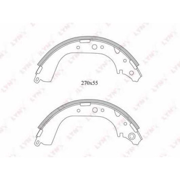 Комплект тормозных колодок задний для TOYOTA 4 RUNNER, HIACE, HILUX, LAND CRUISER 90, LAND CRUISER, LITEACE / VW TARO <b>LYNXauto BS-7517</b>