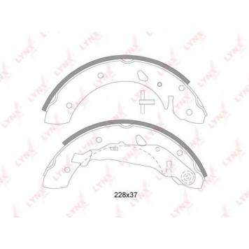Комплект тормозных колодок задний для TOYOTA AVENSIS(#T22#) <b>LYNXauto BS-7525</b>