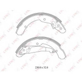 Комплект тормозных колодок задний для SKODA OCTAVIA(1U2,1U5,1Z5), ROOMSTER(5J) / VW CADDY(9K9A,9K9B), JETTA(162,163), POLO <b>LYNXauto BS-8001</b>