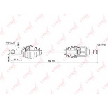 Приводной вал LYNXauto CD-1423