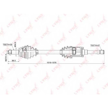 Приводной вал LYNXauto CD-1424