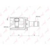 Шарнирный комплект приводного вала LYNXauto CI-1409