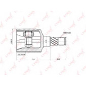 Шарнирный комплект приводного вала LYNXauto CI-1806