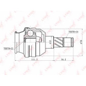 Шарнирный комплект приводного вала LYNXauto CI-1810
