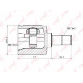 Шарнирный комплект приводного вала LYNXauto CI-3403