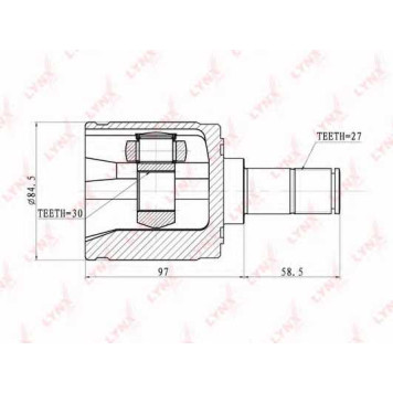 Шарнирный комплект приводного вала LYNXauto CI-3403