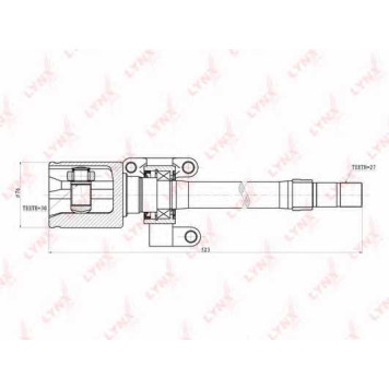 Шарнирный комплект приводного вала LYNXauto CI-3404