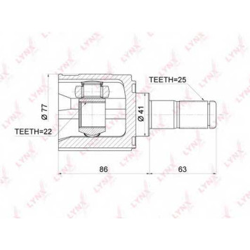 Шарнирный комплект приводного вала LYNXauto CI-3700