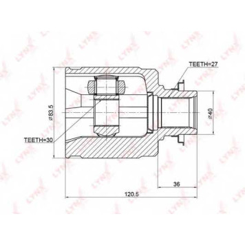 Шарнирный комплект приводного вала LYNXauto CI-3706