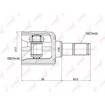 Шарнирный комплект приводного вала LYNXauto CI-3709