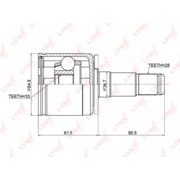 Шарнирный комплект приводного вала LYNXauto CI-3710