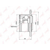 Шарнирный комплект приводного вала LYNXauto CI-3711