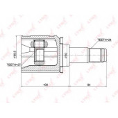 Шарнирный комплект приводного вала LYNXauto CI-3723
