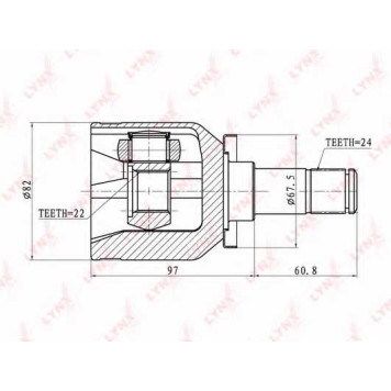 Шарнирный комплект приводного вала LYNXauto CI-4601