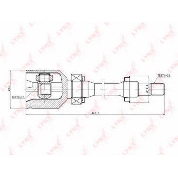 Шарнирный комплект приводного вала LYNXauto CI-7500