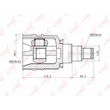 Шарнирный комплект приводного вала LYNXauto CI-7502