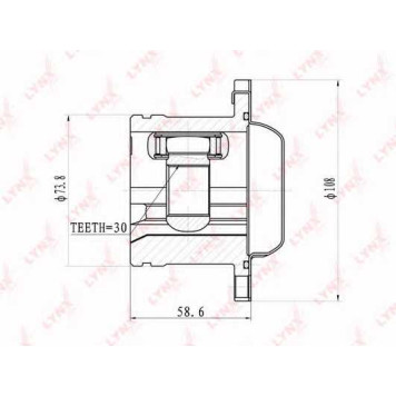 Шарнирный комплект приводного вала LYNXauto CI-8010