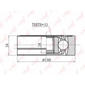 Шарнирный комплект приводного вала LYNXauto CI-8015