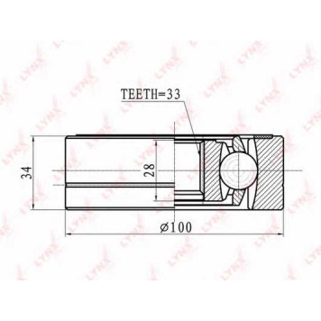 Шарнирный комплект приводного вала LYNXauto CI-8015