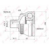 Шарнирный комплект приводного вала LYNXauto CO-1202A