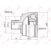 Шарнирный комплект приводного вала LYNXauto CO-1236
