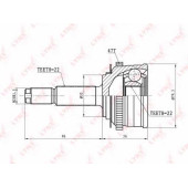 Шарнирный комплект приводного вала LYNXauto CO-1802A