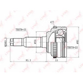 Шарнирный комплект приводного вала LYNXauto CO-1808A