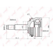 Шарнирный комплект приводного вала LYNXauto CO-1815A