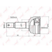 Шарнирный комплект приводного вала LYNXauto CO-1820